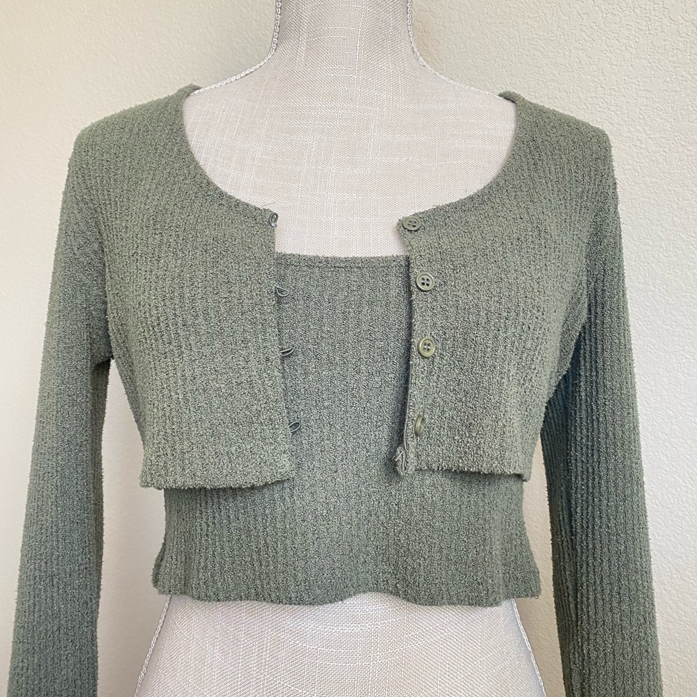 glofashion london tank & cardigan set